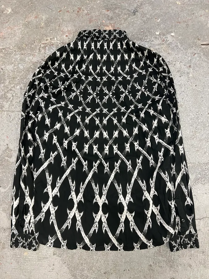 Cavalli Black & White Contemporary Agressive Shirt - Image 2
