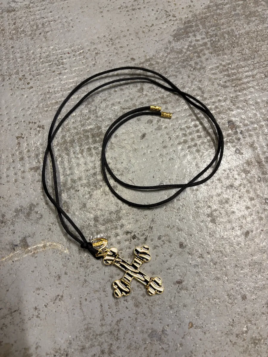 Cavalli Black & White Imperial Cross Necklace - Image 6