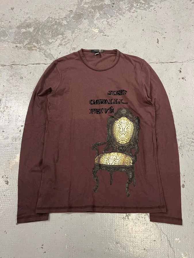 Cavalli Brown Cheetah Cozy Chair Longsleeves