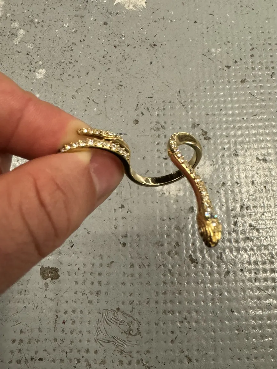 Cavalli Gold Snake 2 Fingers Rings - Image 10