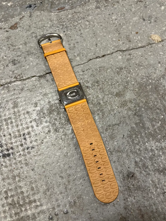 Cavalli Orange Leather Bracelet Watch - Image 7