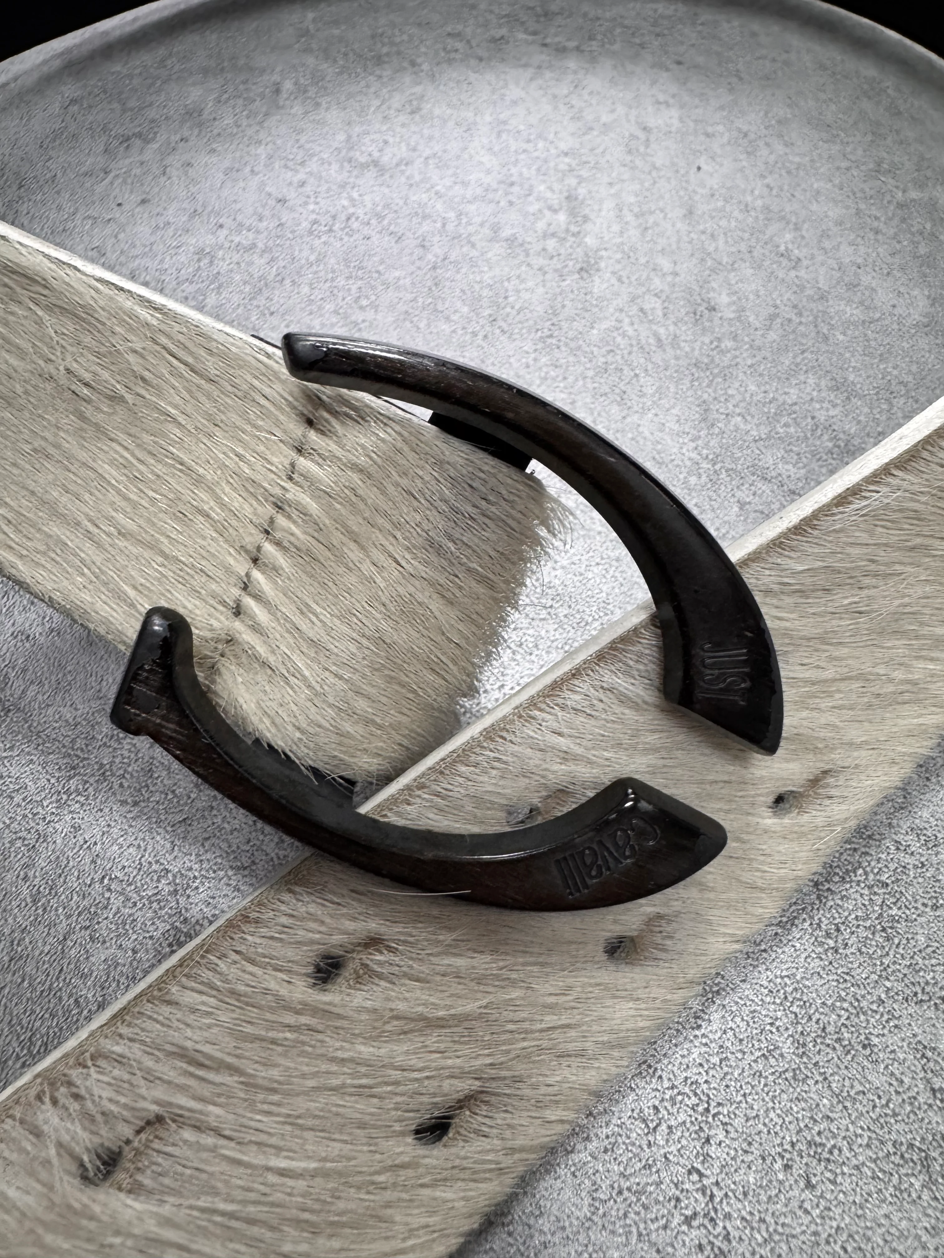 Cavalli White Pony Hair Leather Belt - Image 2