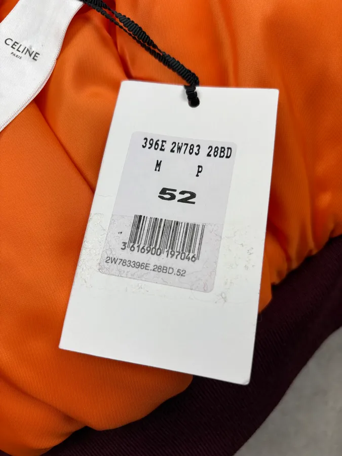 Celine Embroidered Bordeaux Nylon Bomber Jacket - Image 11