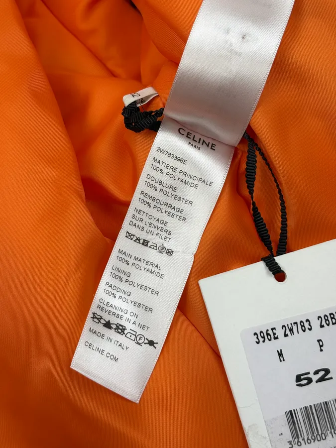 Celine Embroidered Bordeaux Nylon Bomber Jacket - Image 14