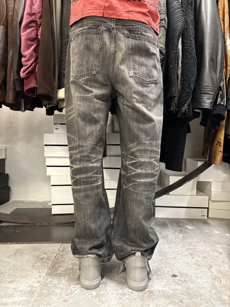 Celine Japan Eroded Grey Raw Denim Jeans - Image 3