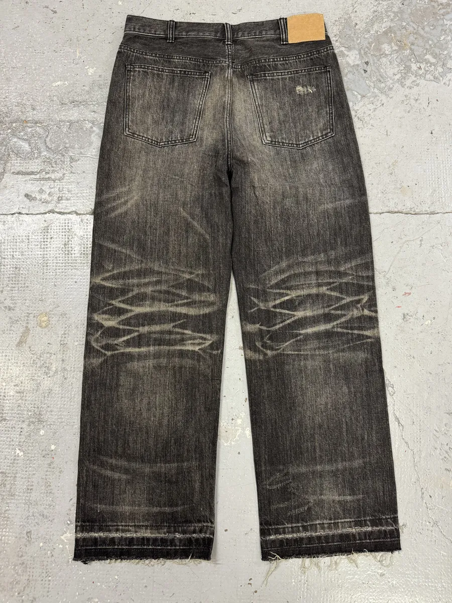Celine Japan Eroded Grey Raw Denim Jeans - Image 5