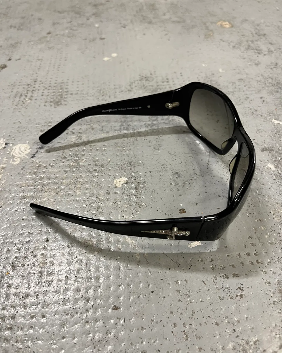 Cesare Paciotti Black Acetate Dagger Sunglasses - Image 6