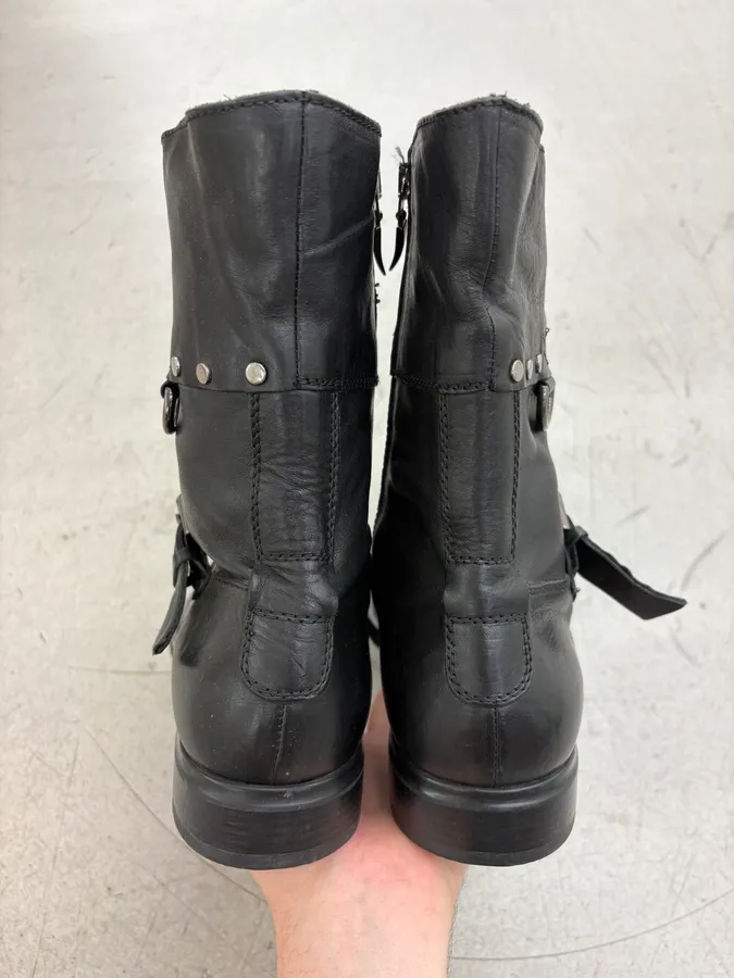 Cesare Paciotti Black Leather Studded Ankle Boots - Image 7