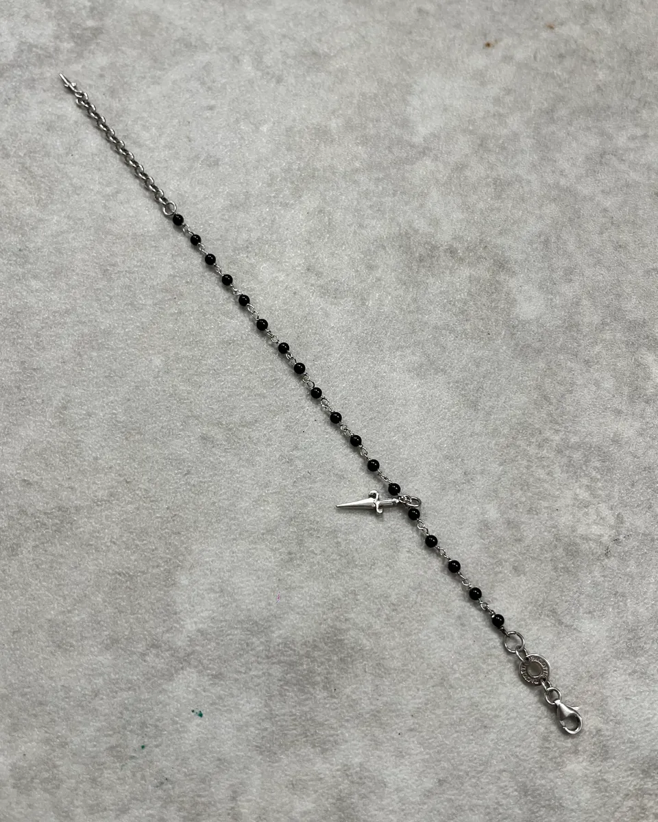 Cesare Paciotti Black Pearl Spike Charm Bracelet - Image 5