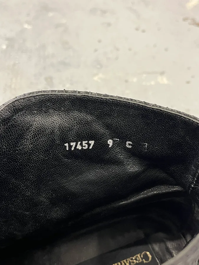 Cesare Paciotti Black Python Leather Chelsea Boots - Image 10