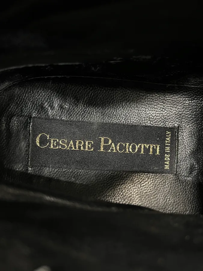 Cesare Paciotti Black Python Leather Chelsea Boots - Image 11