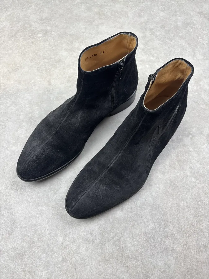 Cesare Paciotti Black Suede Chelsea Leather Boots - Image 3