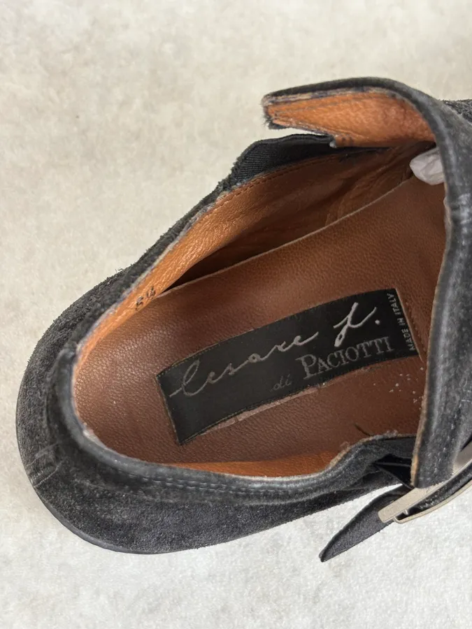 Cesare Paciotti Black Suede Loafer Boots - Image 9