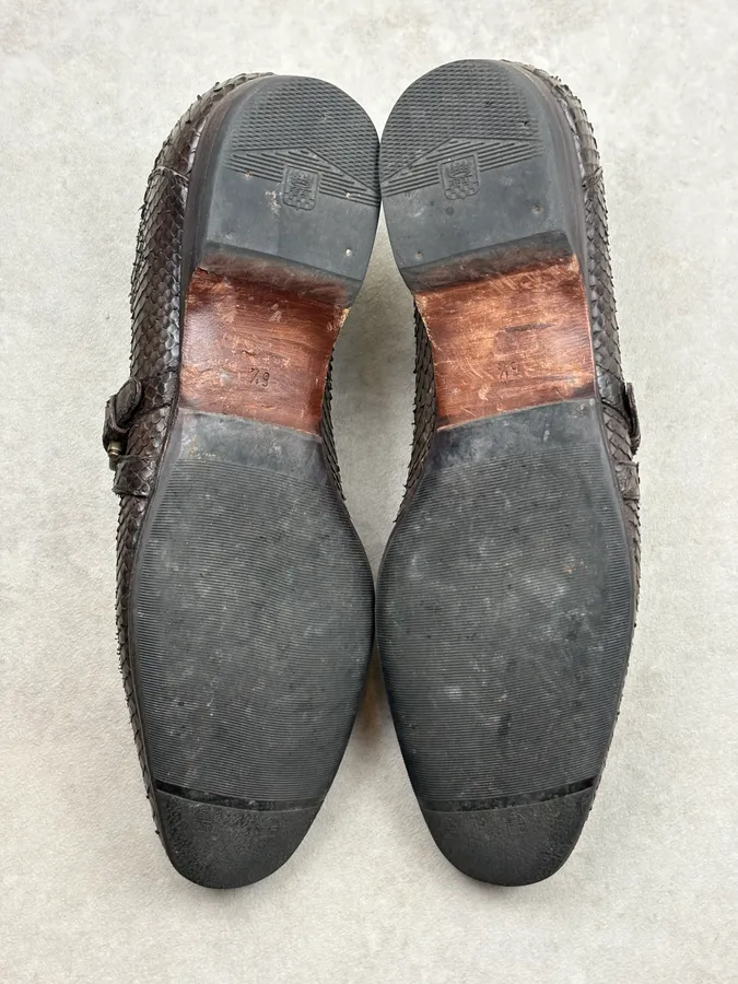 Cesare Paciotti Brown Python Loafer Shoes - Image 8