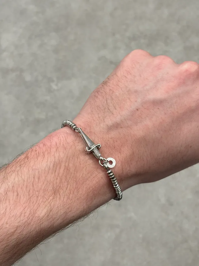 Cesare Paciotti Silver 925 Bracelet Cross Toggle Charm - Image 3