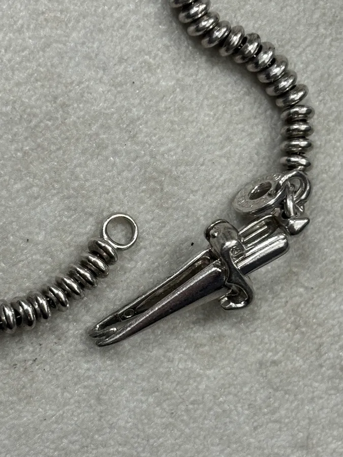 Cesare Paciotti Silver 925 Bracelet Cross Toggle Charm - Image 8