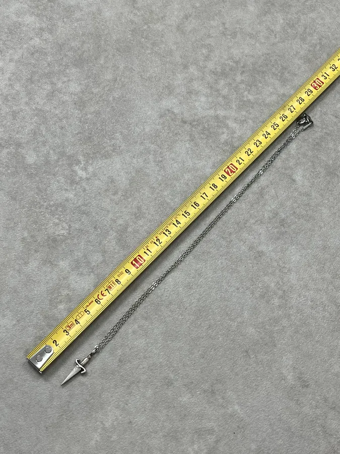 Cesare Paciotti Silver Metal Sword Pendant Necklace - Image 7