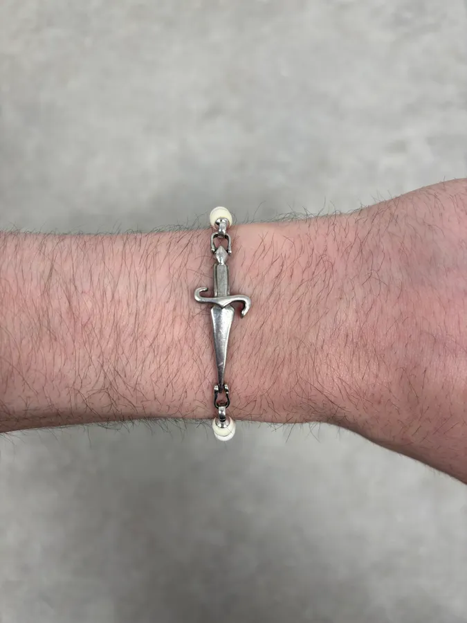 Cesare Paciotti White Bullet Dagger Bracelet - Image 4