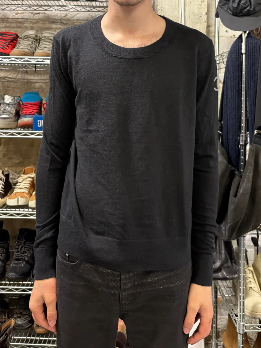 Chanel Black Uniform Logo Sweater - Image 2