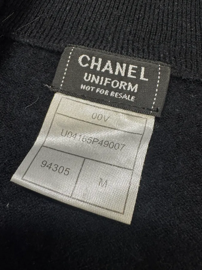 Chanel Black Zip-Up Uniform Sweater - Image 8