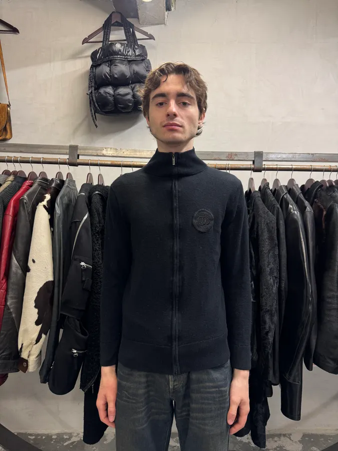 Chanel Black Zip-Up Uniform Sweater - Image 9