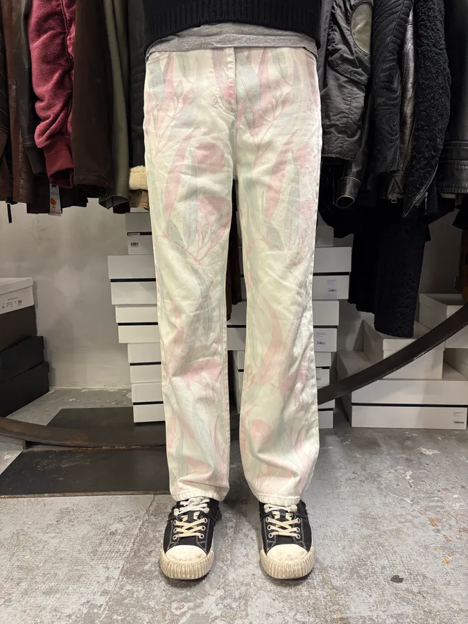 2010s Chanel Flowers Pink Easter Classy Pants - Image 2