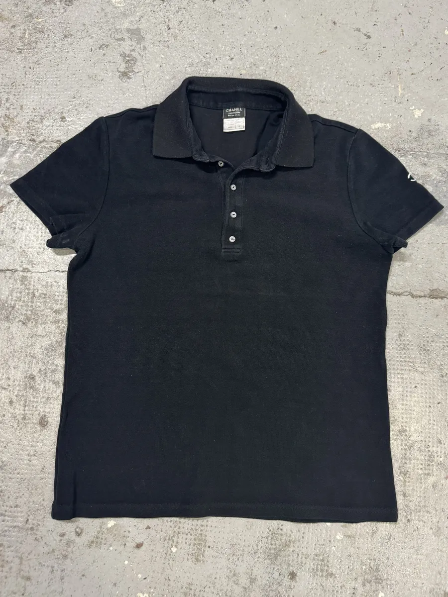 Chanel Uniform Black Classic Polo Shirt
