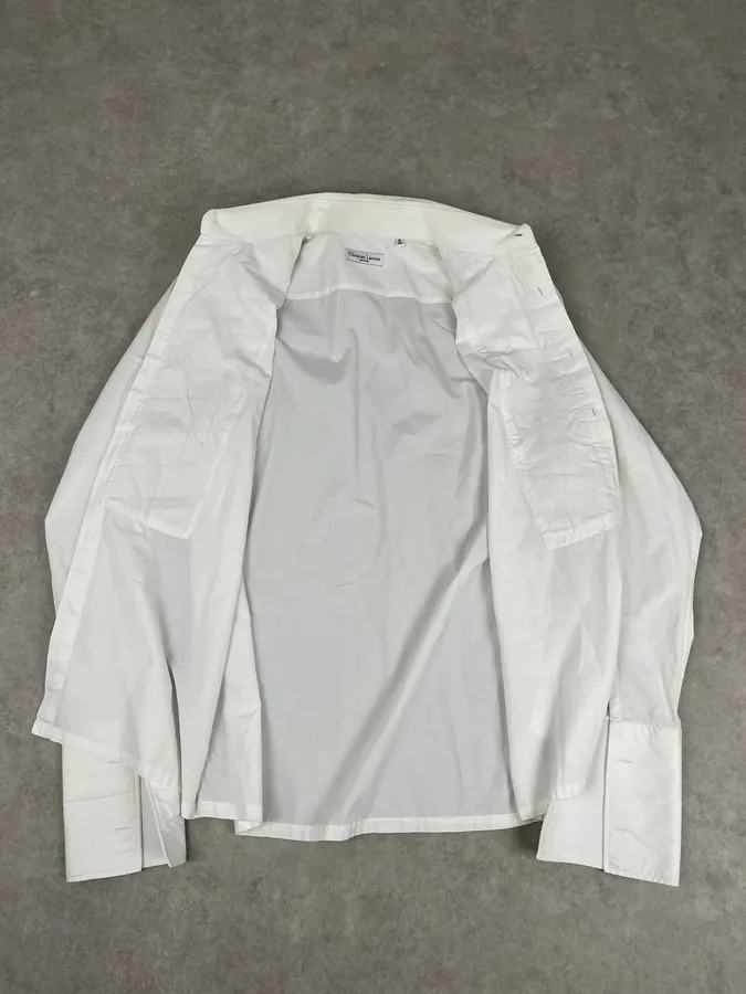 Christian Lacroix White Embroidered Plastron Shirt - Image 8