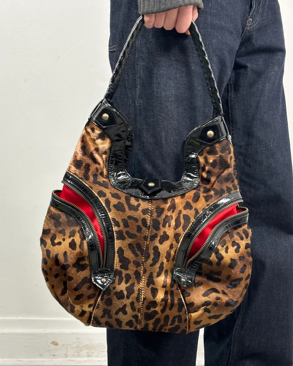 Christian Louboutin Leopard Calf Hair Handle Bag - Image 3
