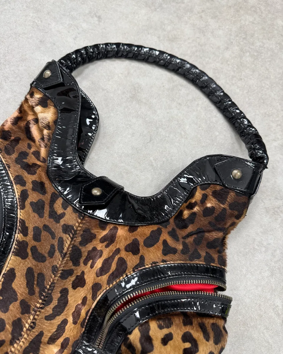 Christian Louboutin Leopard Calf Hair Handle Bag - Image 4