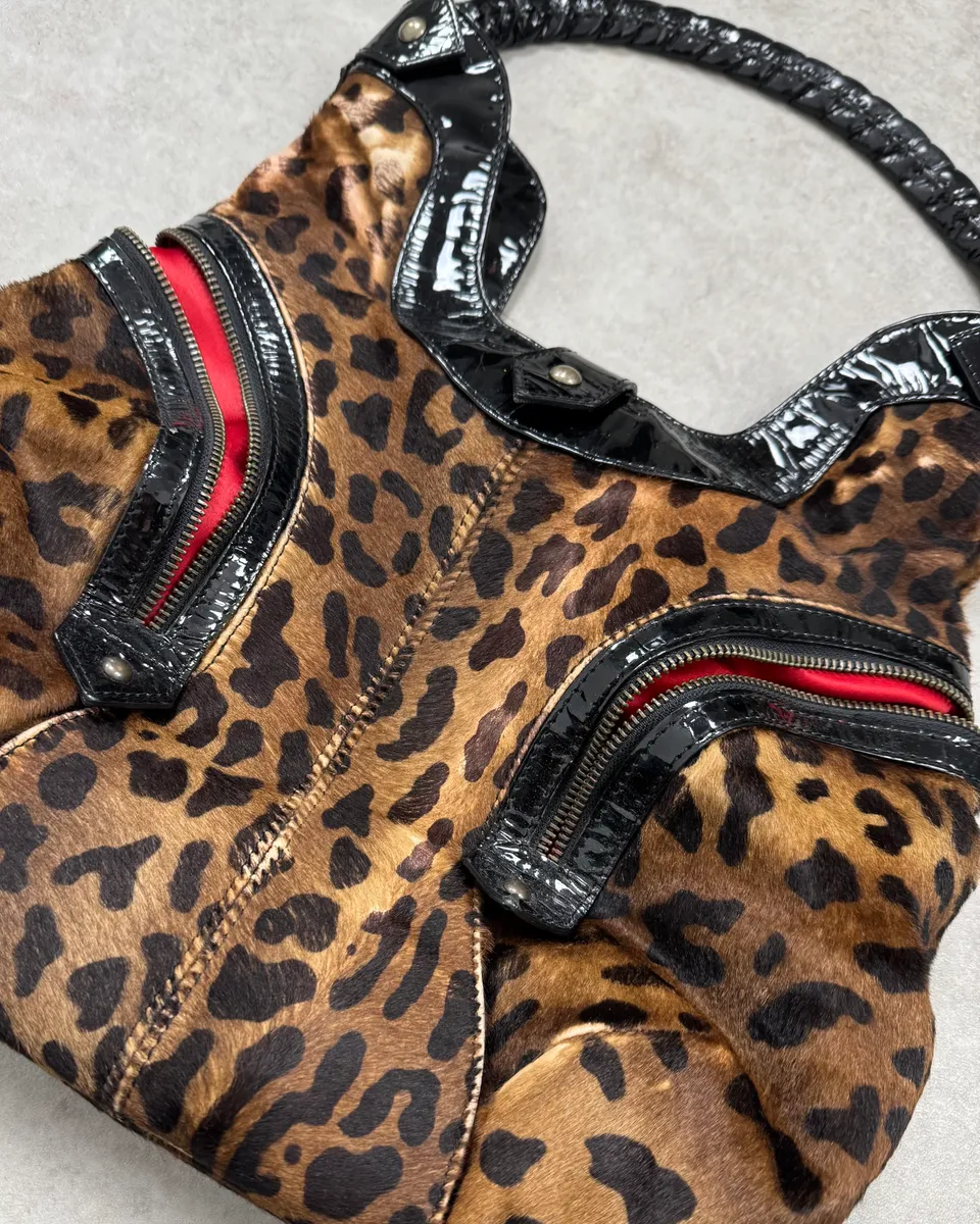 Christian Louboutin Leopard Calf Hair Handle Bag - Image 5