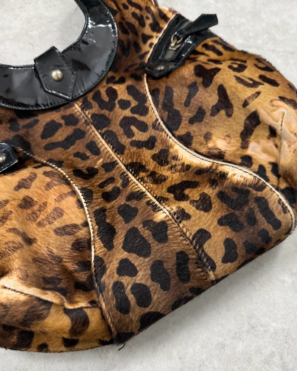 Christian Louboutin Leopard Calf Hair Handle Bag - Image 8