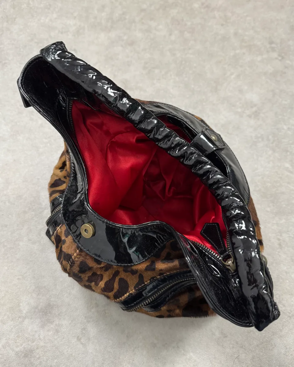 Christian Louboutin Leopard Calf Hair Handle Bag - Image 9