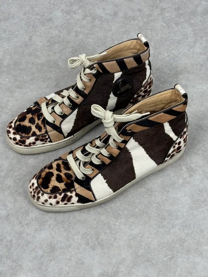 Christian Louboutin “Rantus Orlato Flat” Pony Hair Sneakers - Image 12