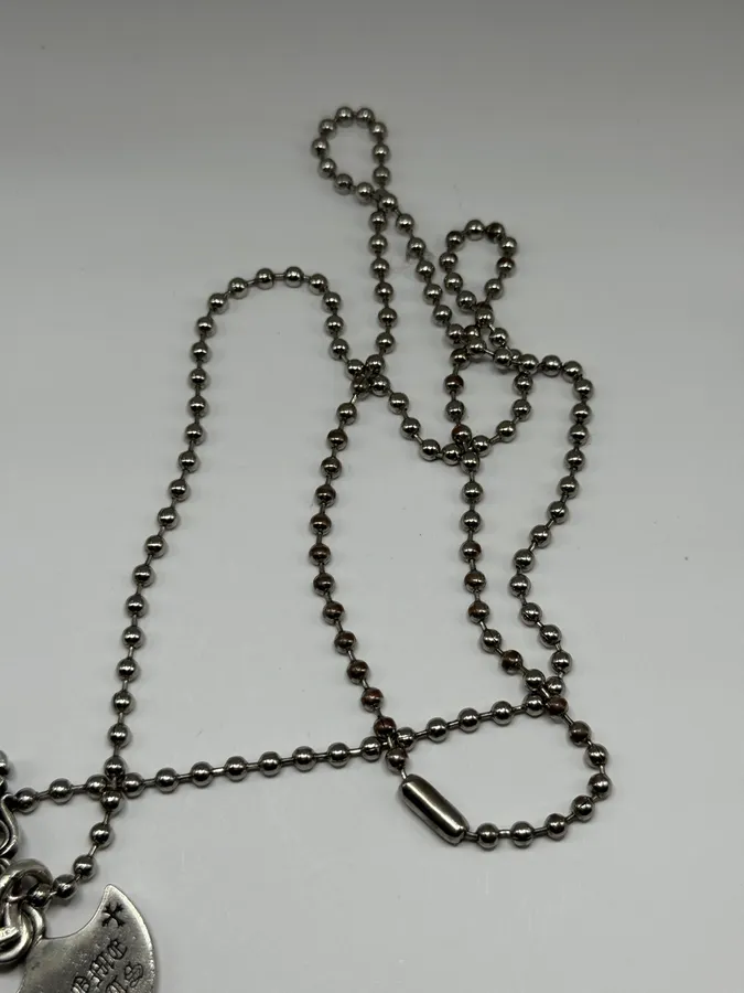 Chrome Hearts 3 Trinkets Silver 925 Necklace - Image 15
