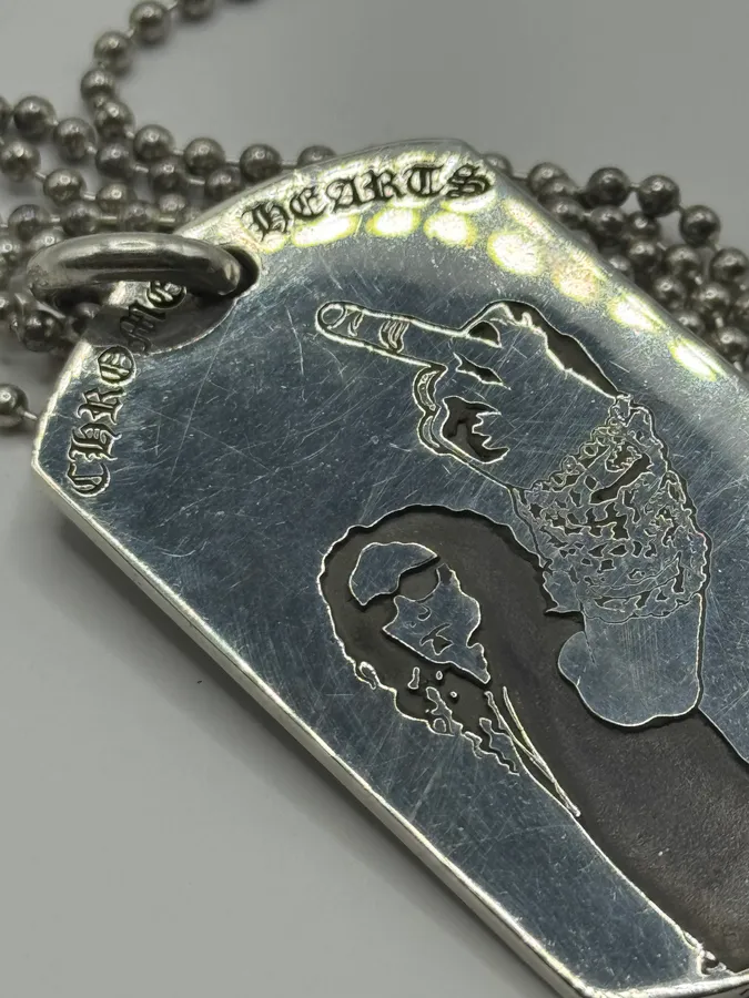 Chrome Hearts America Flag Richard Stark Fuck Dog Tag Necklace - Image 6