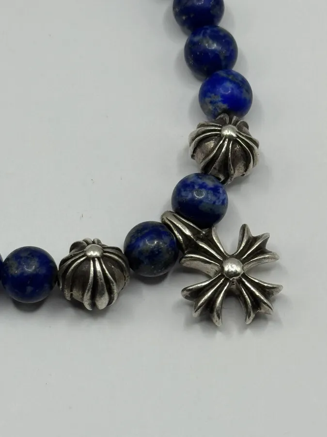 Chrome Hearts Blue Plus Bead Bracelet - Image 3