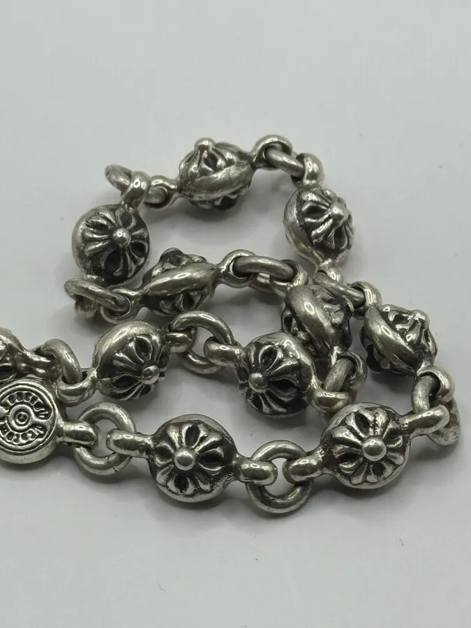 Chrome Hearts Cross Ball Silver Bracelet - Image 7
