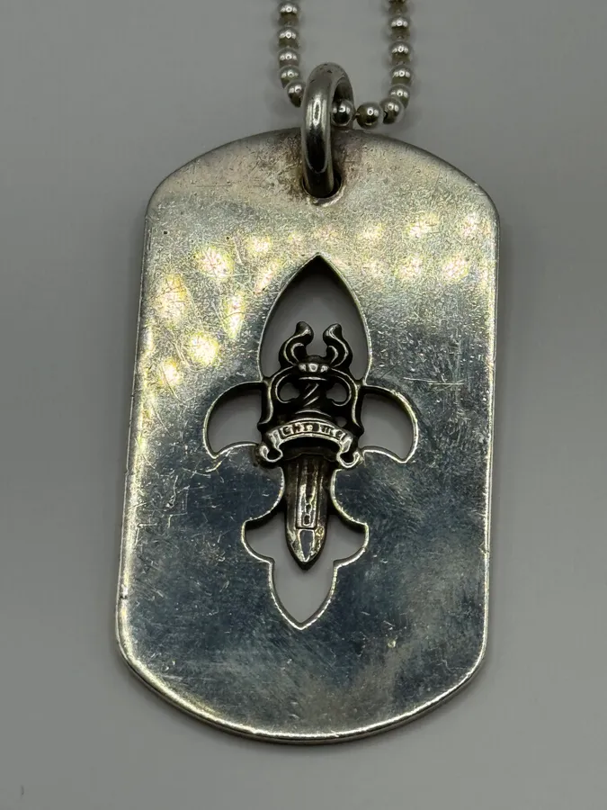 Chrome Hearts Cross Dagger Dog Tag Pendant - Image 4