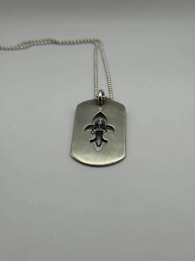 Chrome Hearts Cross Dagger Dog Tag Pendant - Image 5