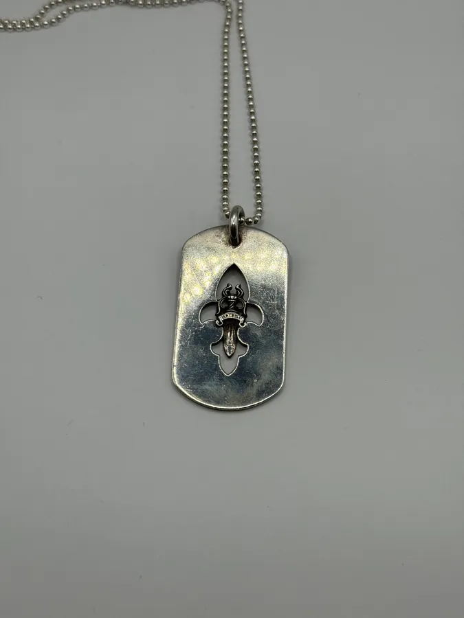 Chrome Hearts Cross Dagger Dog Tag Pendant - Image 6