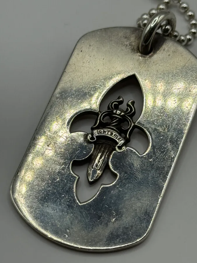 Chrome Hearts Cross Dagger Dog Tag Pendant - Image 8