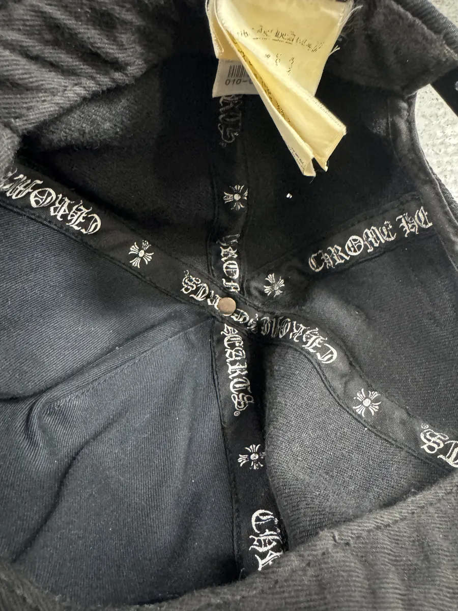Chrome Hearts Dagger Silver Embellished Black Cap - Image 12