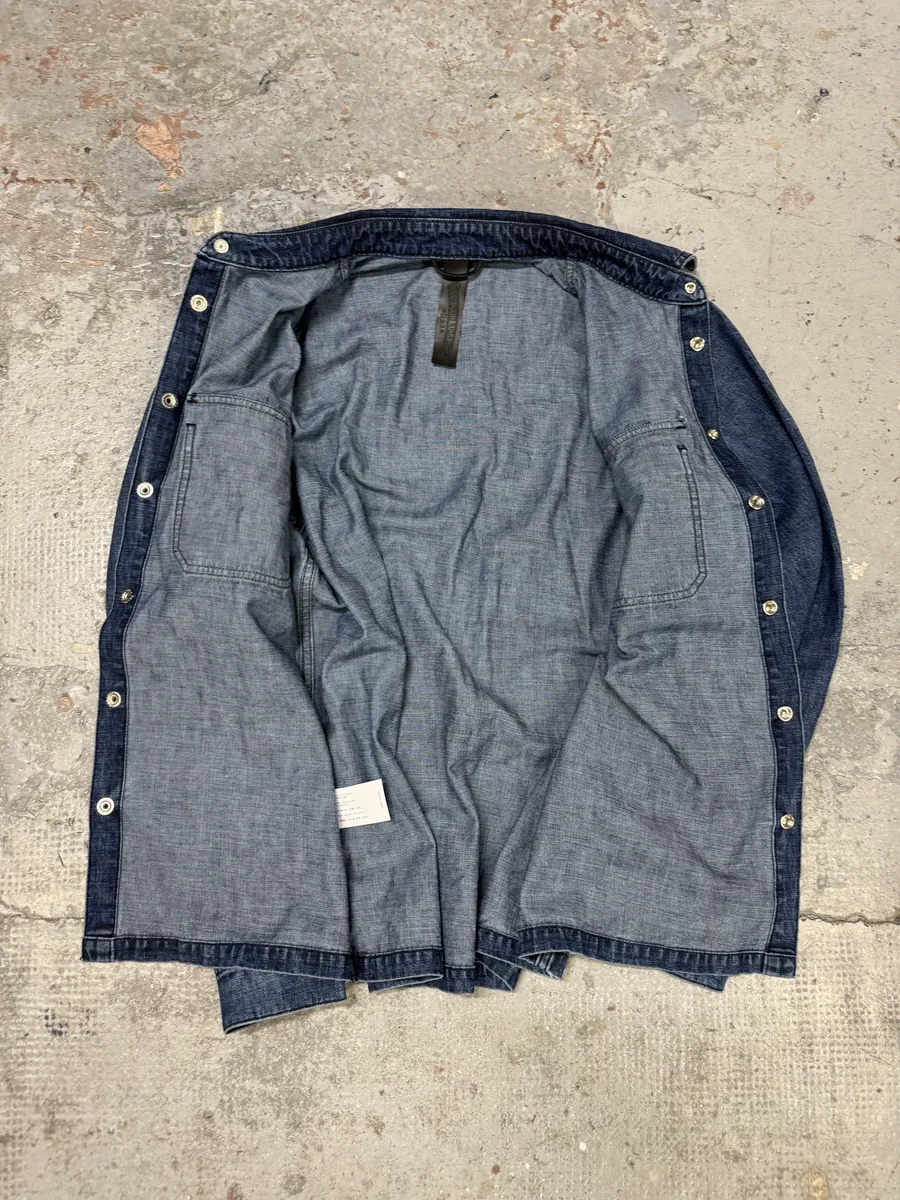 Chrome Hearts Denim Cross Leather Patchwork Shirt - Image 9