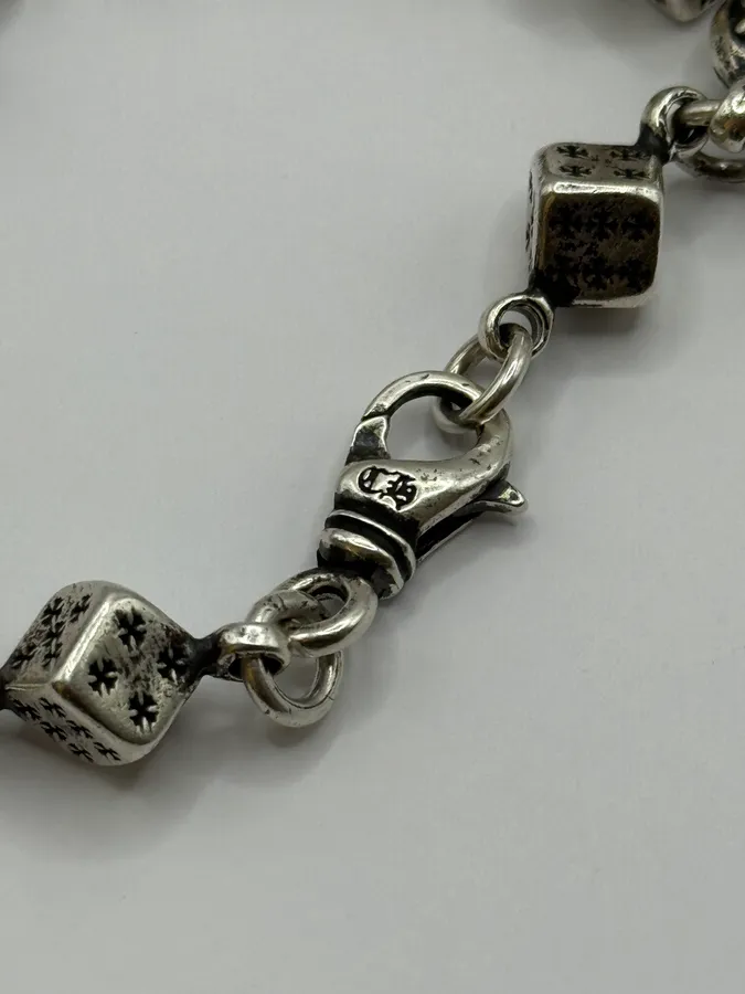 Chrome Hearts Dice & Crossball Silver Bracelet - Image 7