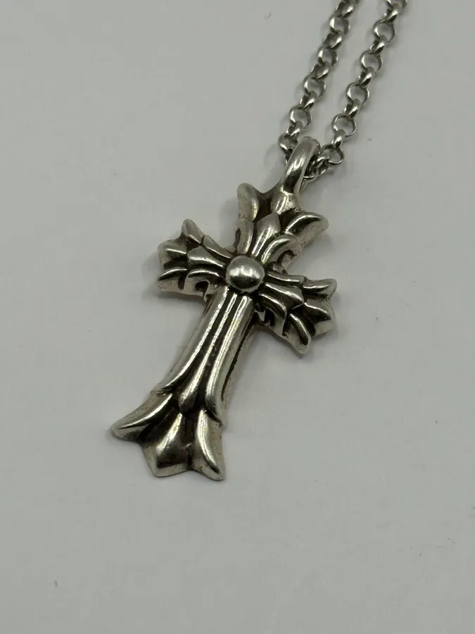 Chrome Hearts Double Cross Silver Pendant