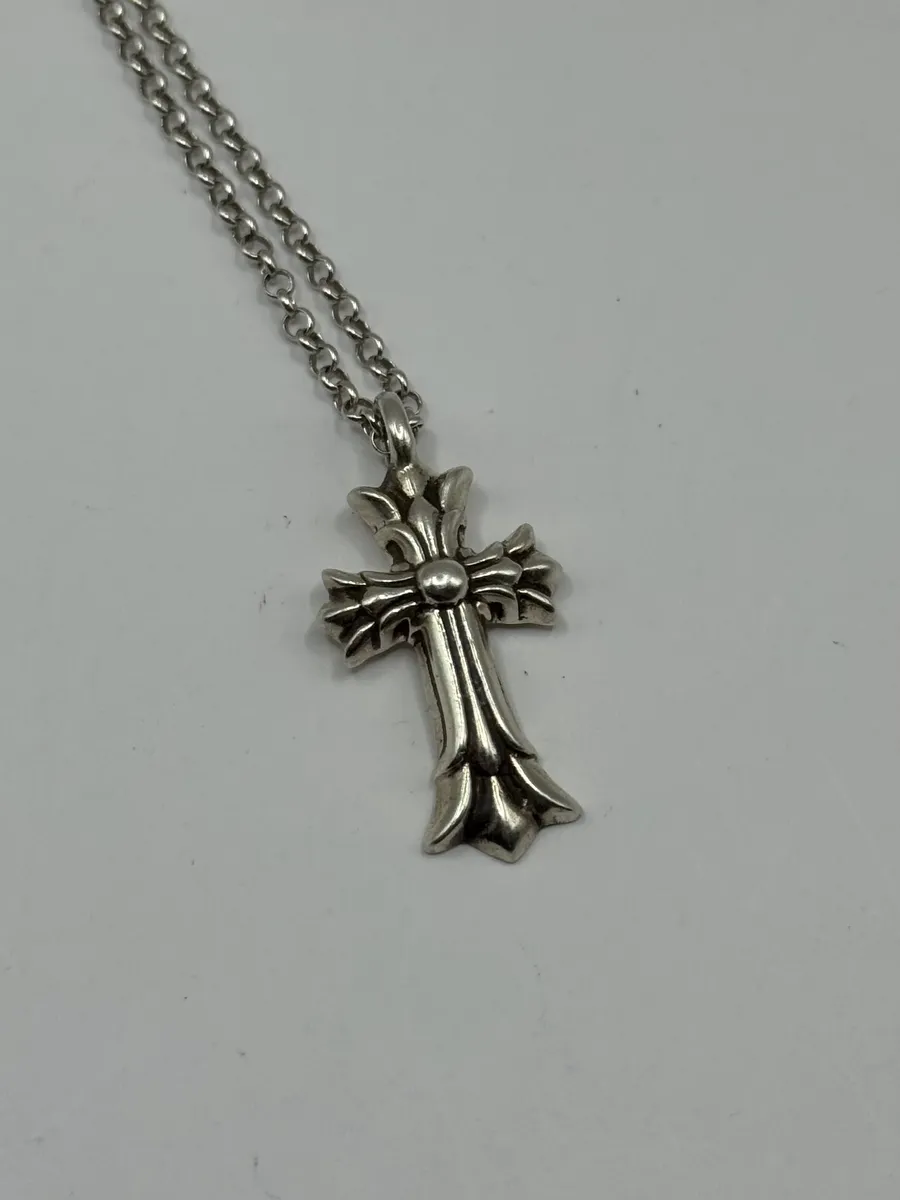 Chrome Hearts Double Cross Silver Pendant - Image 2