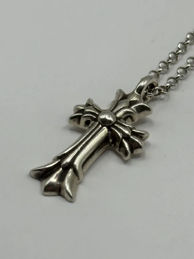 Chrome Hearts Double Cross Silver Pendant - Image 3