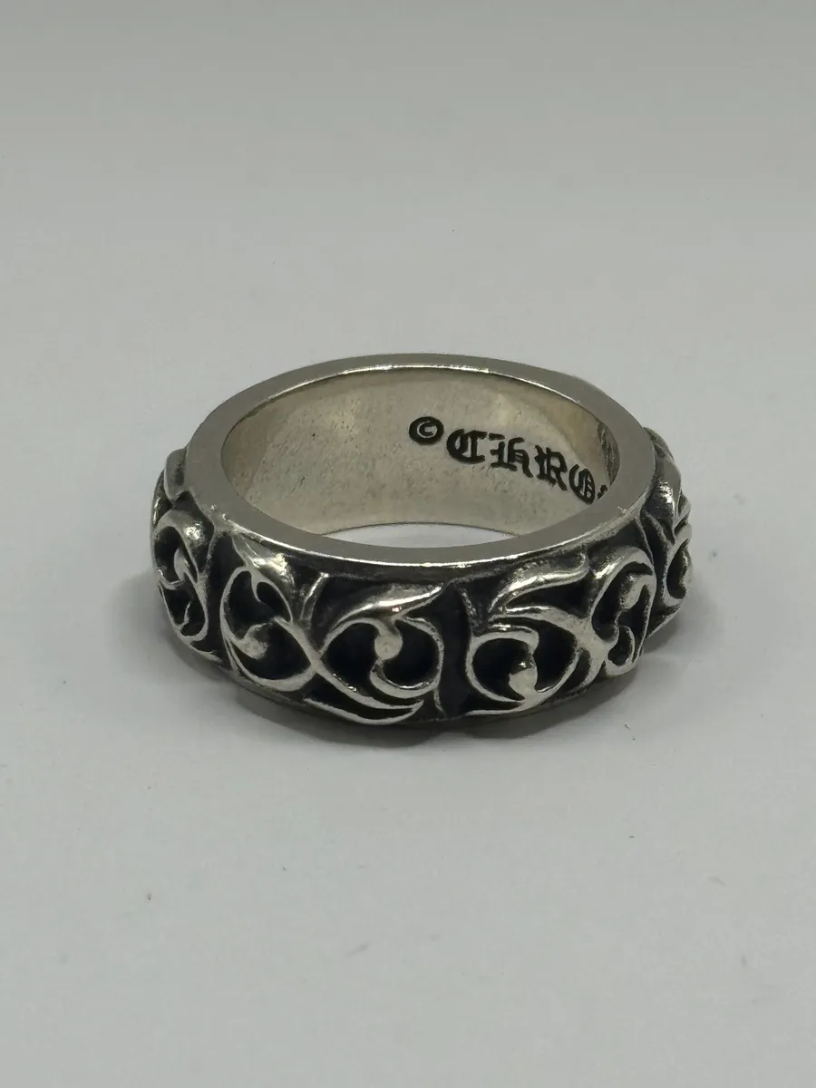 Chrome Hearts Eternity Floral Silver Ring
