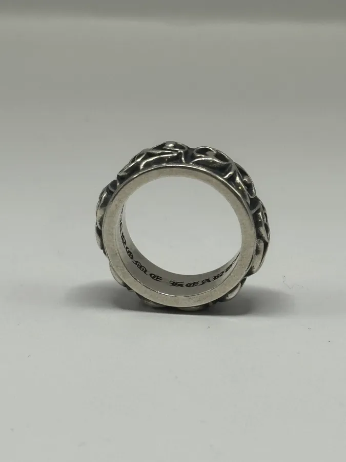 Chrome Hearts Eternity Floral Silver Ring - Image 3